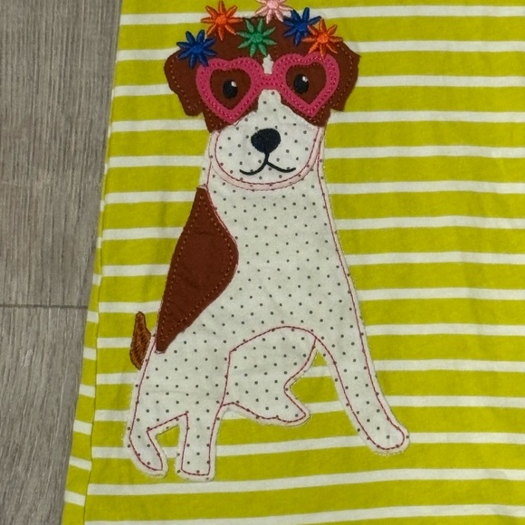 Striped Yellow Dress with Dog Design - Picture 2 of 4
